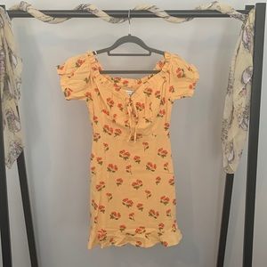 Urban Outfitters Yellow Cherry Dress (XS)